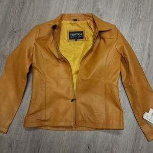 Women's Tan Leather Jacket
